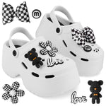 CityComfort Clogs for Women Platform Heeled Clogs Removable Charms Slip On Garden Mule Indoor Outdoor Holiday Essentials - Get Trend