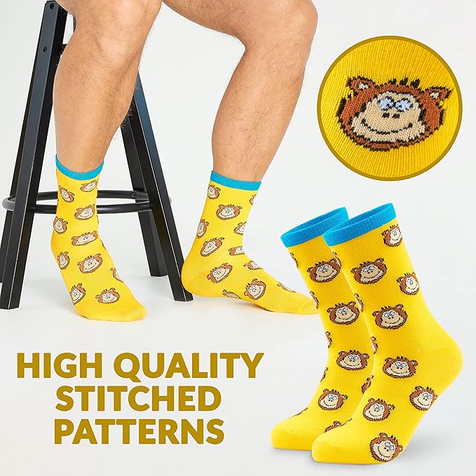 CityComfort Mens Socks Multipack of Funny Socks Men and Teens, Pack of 6 - Get Trend