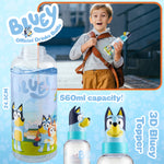 Bluey Water Bottle Kids 560ml Plastic Girls and Boys Water Bottle with Straw BPA Free - Get Trend