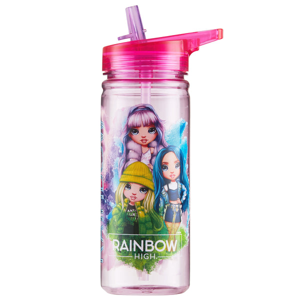 Rainbow High Water Bottle for Girls 580ml BPA Free Water Bottle With Straw - Get Trend