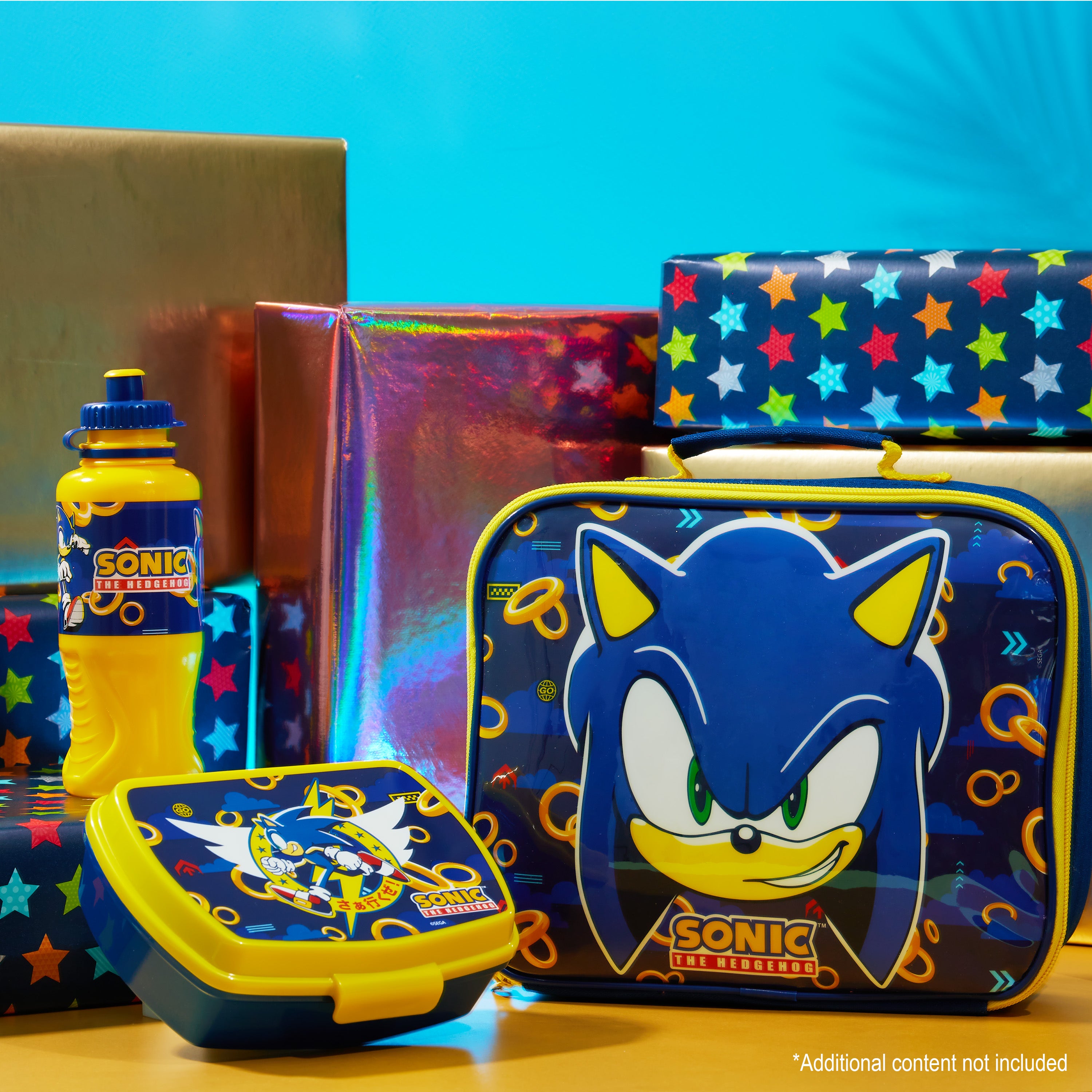 Sonic The Hedgehog Kids - 3 Piece Set Lunch Bag, Lunch Box & 430ml Water Bottle - Get Trend