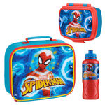 Marvel Kids Lunch Box 3 Piece Set Spiderman Insulated Lunch Bag Snack Box 430ml Water Bottle - Get Trend