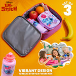 Disney Stitch Kids Lunch Box 3 Piece Set Insulated Lunch Bag Snack Box BPA Free 430ml Water Bott - Get Trend