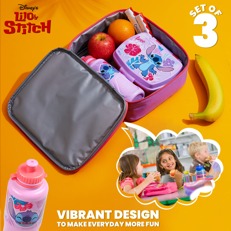 ILS I LOVE SHOPPING STITCH  School Snack Door with 3 Compartments Plastic  Kids Lunch Launch Box - BPA Free : : Home & Kitchen