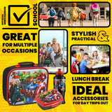 Marvel Kids Lunch Box 3 Piece Set Avengers Insulated Lunch Bag Snack Box 430ml - Get Trend