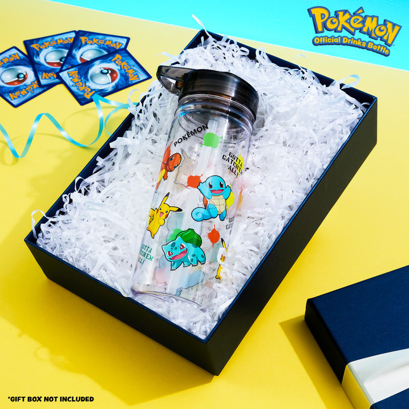 Pokemon Water Bottle for Kids 580ml Plastic Water Bottle with Straw