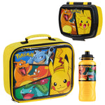 Pokemon Kids Lunch Box 3 Piece Set Insulated Lunch Bag Snack Box Pikachu 430ml Water Bottle - Get Trend