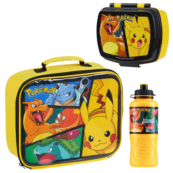 Pokémon Lunch Box With Pikachu, Squirtle, Bulbasaur, Charmender For Kids &  Teens