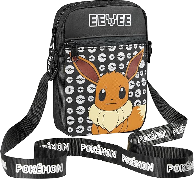 Pokemon Shoulder Bag Cross Body Bag for Kids - Adjustable Strap Kids - Eevee - Get Trend