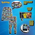 Pokemon Pyjamas for Boys & Teenagers Long PJs Set Soft Breathable Nightwear - Get Trend