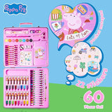 Peppa Pig Kids Art Set Crafts Drawing and Painting Sets for Children Travel Case 40 Plus Pieces - Get Trend