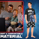 Disney Star Wars Mens Pyjamas Set Short PJs Soft Breathable Nightwear Loungewear Comfy Jammies Funny Sleepwear Baby Yoda Dad Gifts for Men - Get Trend