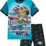 Hot Wheels Boys Pyjamas 2 Piece Summer Nightwear Set Short PJs Soft Breathable Lounge Wear Gifts for Boys - Get Trend