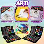 KreativeKraft Art Set Kids and Adults -187pcs Carry Case Artist Set - Get Trend