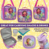 Get Trend Gabby’s Dollhouse Lunch Bag Set for Kids 3 Pcs with Snack Lunch Box