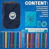MANCHESTER CITY F.C. Filled Pencil Case Colouring Stationery Set School Supplies