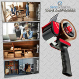 DECO EXPRESS Packaging Tape Dispenser Gun and 6 Rolls Parcel Tape Strong Brown - Get Trend