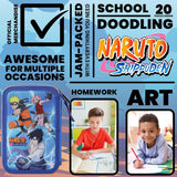 Naruto Pencil Case with Stationery Included School Supplies Filled Large Pencil Case