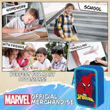 Marvel Boy's Pencil Case, Pencil Case with Compartments Filled School SupplieS