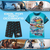 Hot Wheels Boys Pyjamas 2 Piece Summer Nightwear Set Short PJs Soft Breathable Lounge Wear Gifts for Boys - Get Trend