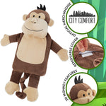 Hot Water Bottle with  Monkey Fleece Cover 1 Litre Capacity Natural Rubber Hot Water Bottle - Get Trend