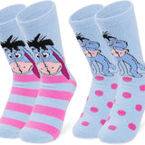 Disney Slippers Socks for Women & Teens UK Size 2.5-7.5, Pack of 2 Non Slip