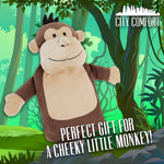 Hot Water Bottle with  Monkey Fleece Cover 1 Litre Capacity Natural Rubber Hot Water Bottle - Get Trend