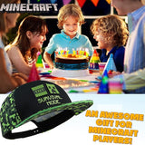 Minecraft Baseball Cap Boys Sun Hat Lightweight Adjustable Strap Snapback Creeper Kids