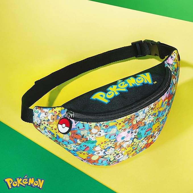 Pokemon Bum Bag for Boys and Girls Pikachu Lightweight Adjustable Fanny Pack Waist Bag - Get Trend
