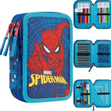 Marvel Boy's Pencil Case, Pencil Case with Compartments Filled School SupplieS
