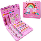 Peppa Pig Kids Art Set Crafts Drawing and Painting Sets for Children Travel Case 40 Plus Pieces - Get Trend