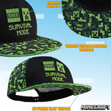 Minecraft Baseball Cap Boys Sun Hat Lightweight Adjustable Strap Snapback Creeper Kids