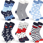 Tom Franks Ladies 6 Pack Design Cotton Rich Socks One Size - Get Trend
