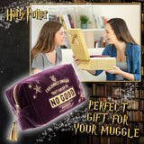 Harry Potter Makeup Bag for Women, Teenagers, Girls - Velvet Hogwarts Cosmetic Bags
