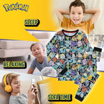 Pokemon Pyjamas for Boys & Teenagers Long PJs Set Soft Breathable Nightwear - Get Trend