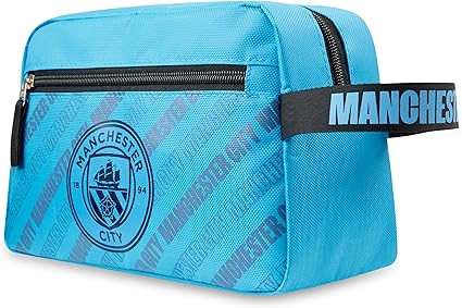 Manchester City F.C. Toiletry Bags for Men, Hanging Wash Bag with Zipped Pocket - Get Trend