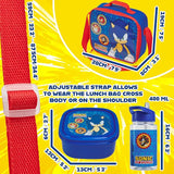 Get Trend Sonic The Hedgehog Lunch Bag Set for Kids 3 Pcs with Snack Lunch Box