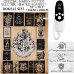 Harry Potter Electric Blanket 130x160cm, Single Size Soft & Luxurious Sherpa Fleece Heated Blanket - Get Trend
