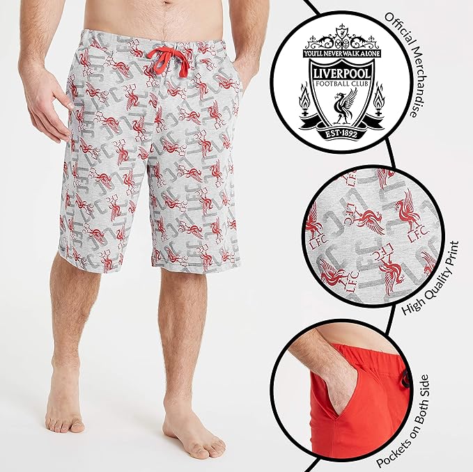 Liverpool F.C. Football Shorts, Casual Bottoms with Elastic Waist for Men - Get Trend