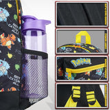 Pokemon Backpack for Kids Teenagers Pikachu Rucksack School Bag with Zipped Pockets