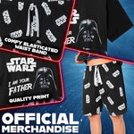 Disney Star Wars Mens Pyjamas Set Short PJs Soft Breathable Nightwear Loungewear Comfy Jammies Funny Sleepwear Baby Yoda Dad Gifts for Men - Get Trend