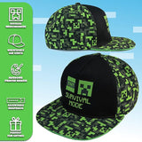 Minecraft Baseball Cap Boys Sun Hat Lightweight Adjustable Strap Snapback Creeper Kids