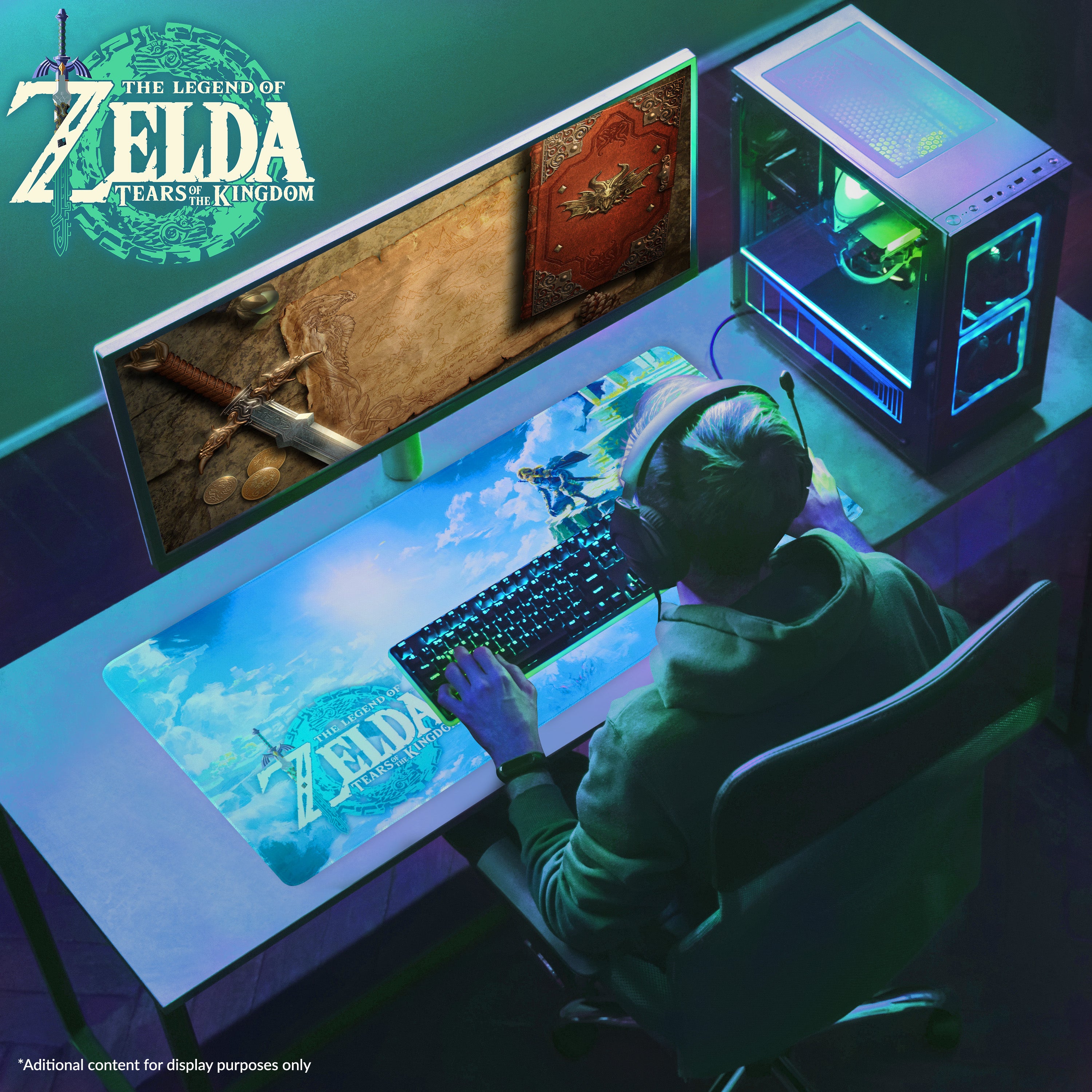 ZELDA Gaming Mouse Pad - Large Desk Mat 80 x 35cm Non Slip Home Office Desk - Get Trend