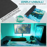 ZELDA Gaming Mouse Pad - Large Desk Mat 80 x 35cm Non Slip Home Office Desk - Get Trend