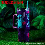 Disney Stitch Insulated Tumbler Travel Mug 940ml/33oz Water Bottle with Straw & Handle - Get Trend