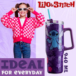 Disney Stitch Insulated Tumbler Travel Mug 940ml/33oz Water Bottle with Straw & Handle - Get Trend