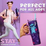 Disney Stitch Insulated Tumbler Travel Mug 940ml/33oz Water Bottle with Straw & Handle - Get Trend