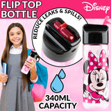 Disney Stitch Kids Lunchbox with Compartments and Water Bottle for School (Pink)