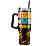 Pokemon Insulated Tumbler Travel Mug 940ml/33oz Anime Water Bottle with Straw & Handle - Get Trend