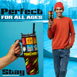 Pokemon Insulated Tumbler Travel Mug 940ml/33oz Anime Water Bottle with Straw & Handle - Get Trend
